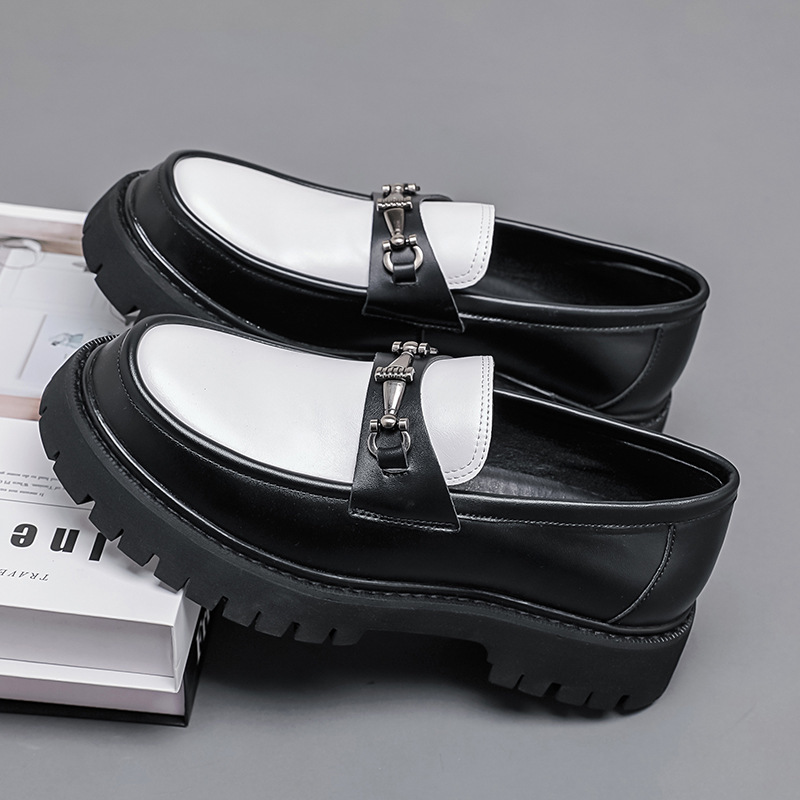 Men Shoes Official - British Style Metal Buckle Loafers Men