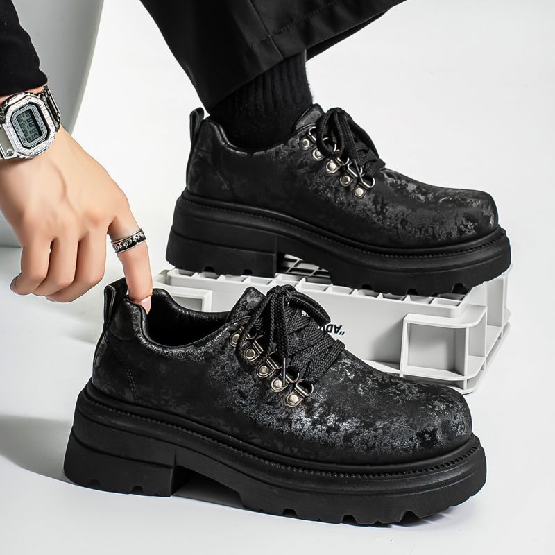 Men'S Shoes Height Increase - Winter Men Retro British Style Casual