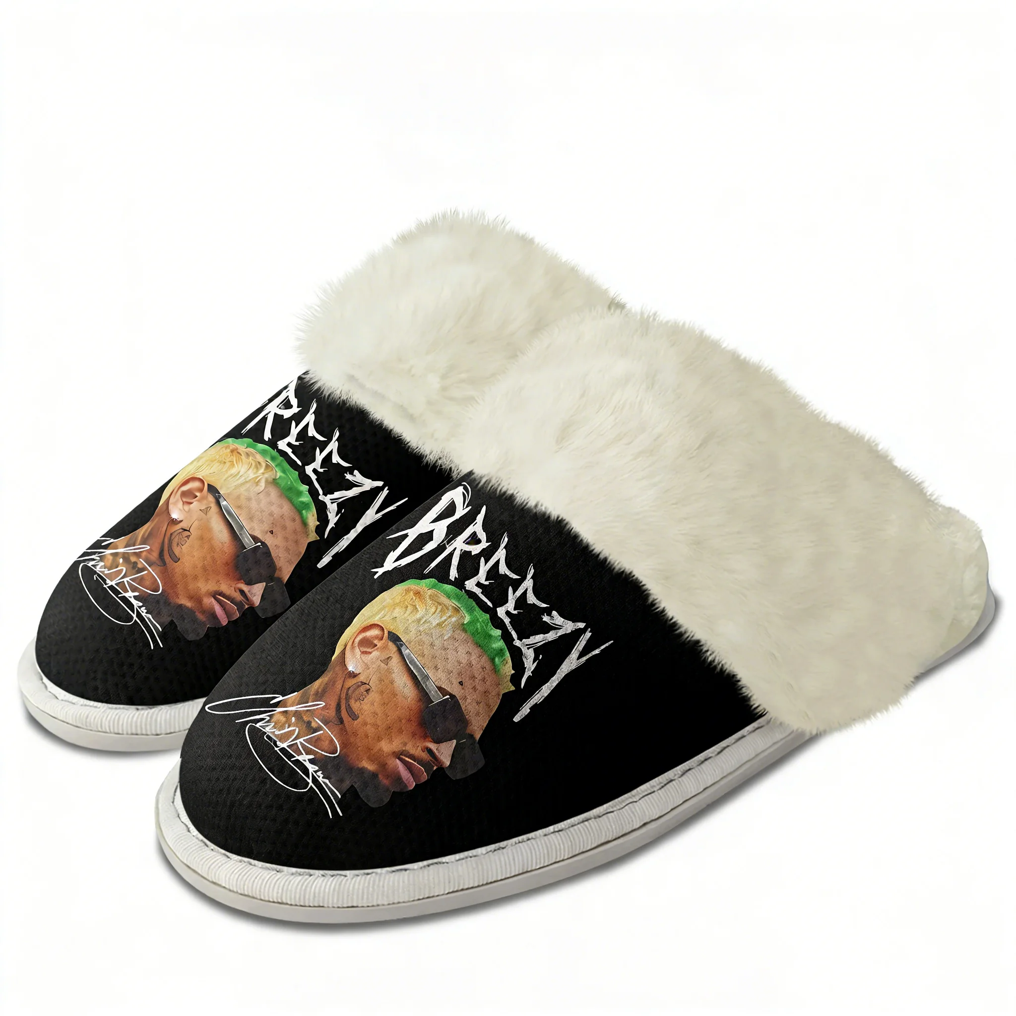 Men Shoes For Winter - Chris Brown Plush Slippers Keep Warm