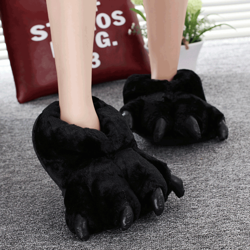 Men Shoes For Winter - Size 35-43 Black Animal Paw Shoes