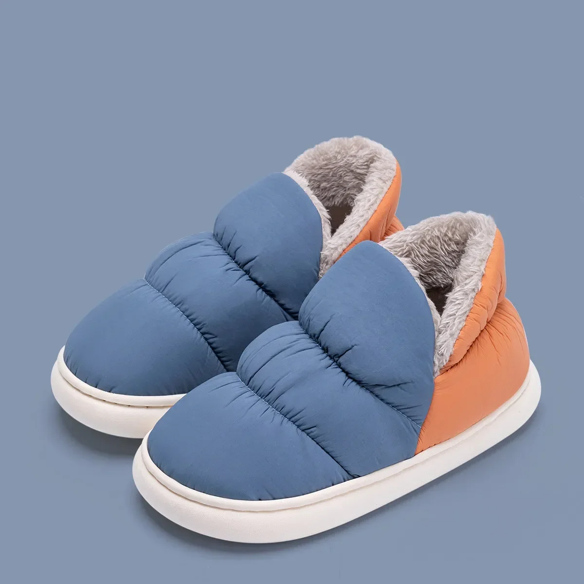 Men Shoes For Winter - Women Men Slippers Winter Down Cloth