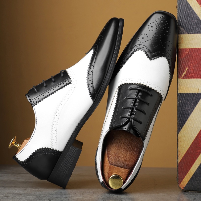 Men Shoes Official - Mens Leather Shoes Classic Black Brock