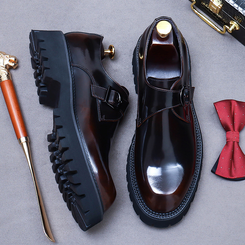Men Shoes Official - Platform Mens Genuine Leather Dress Shoes