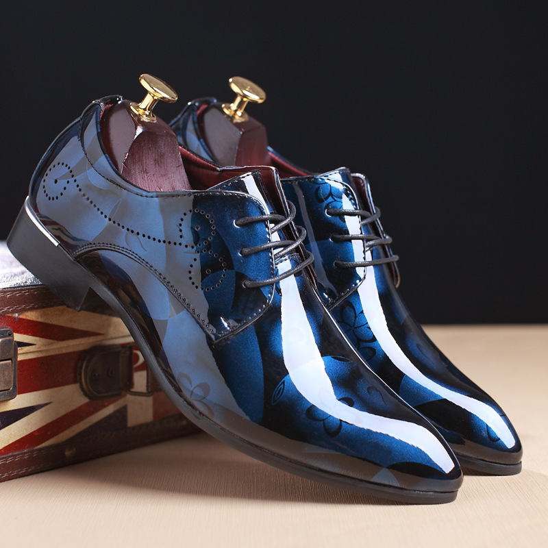 Men Shoes Official - Luxury Men Oxford Shoes Retro Floral