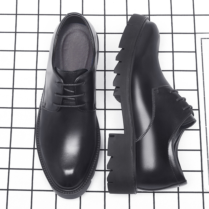 Men Shoes Official - Mens Black Leather Lace Up Dress