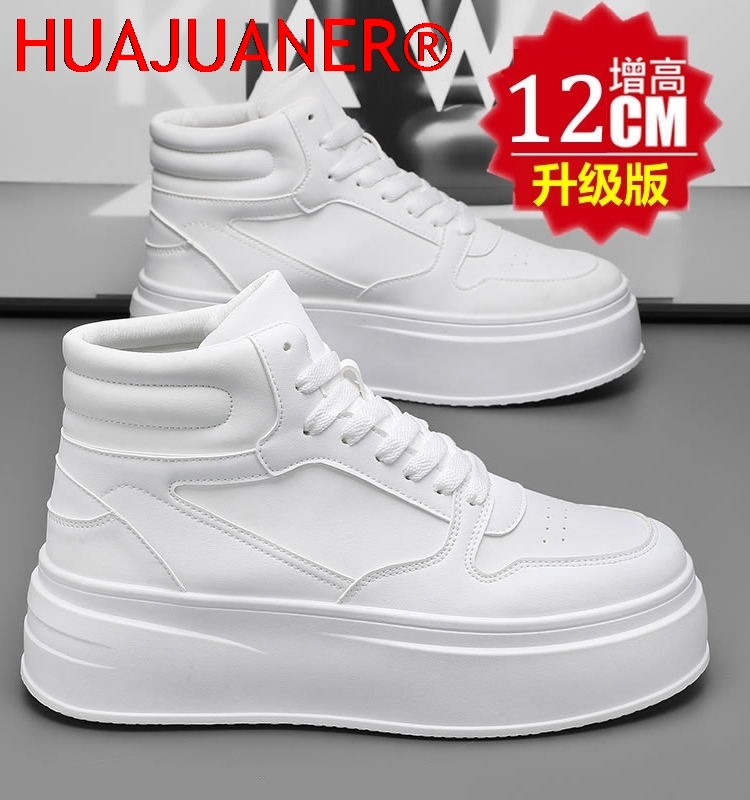 Men'S Shoes Hey Dude - High-top Men's Inner Heightening Shoes Leather
