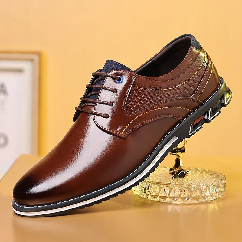 Men Shoes Official - Retro Men Business Leather Shoes Fashion