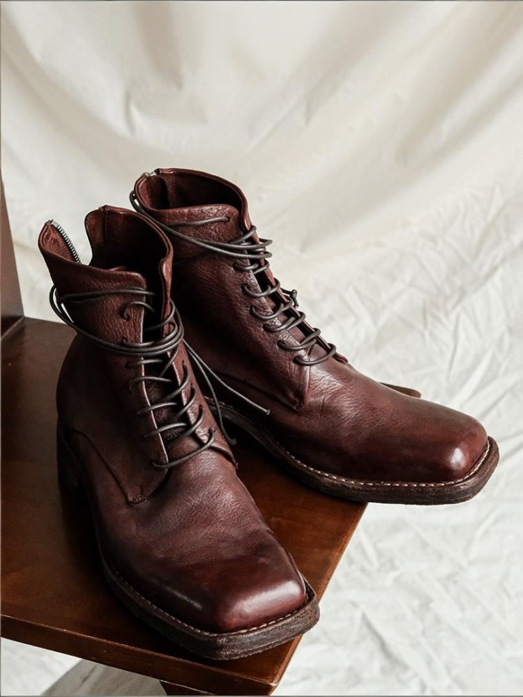 Retro Fashion Male Zipper Genu - Men'S Shoes Height Increase recension och pris