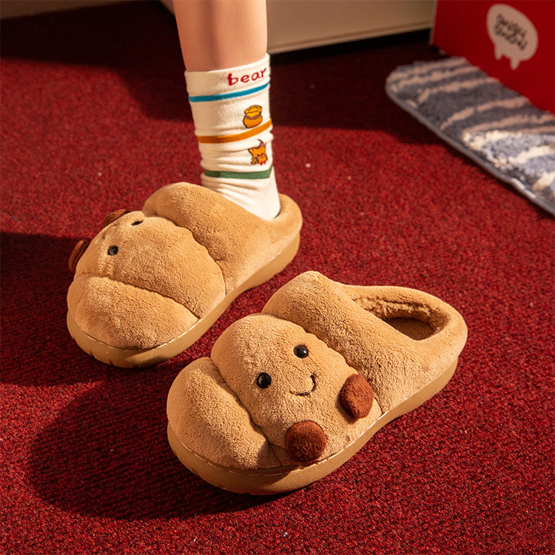 Cute Cartoon Fluffy Slippers F - Men Shoes For Winter recension och pris