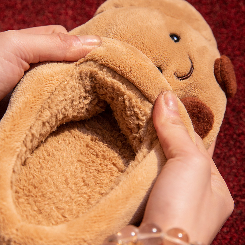 Cute Cartoon Fluffy Slippers F - Men Shoes For Winter recension och pris