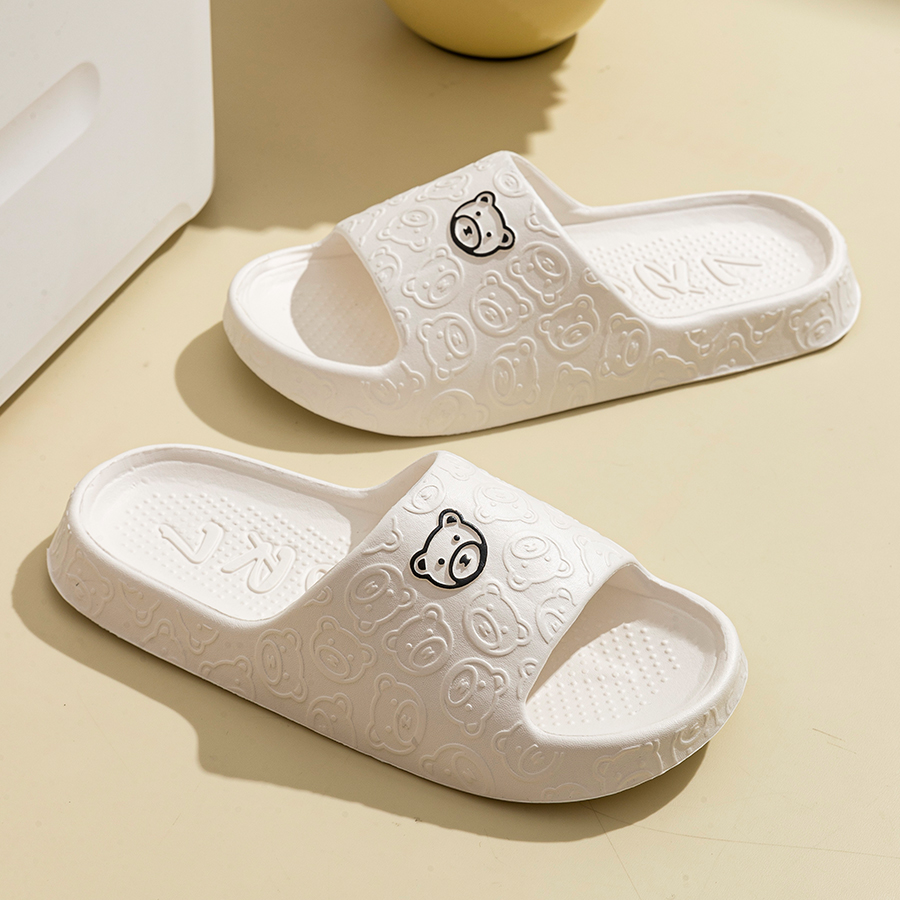 Printting Cute Bear Women Slip - Men Shoes On Sale recension och pris