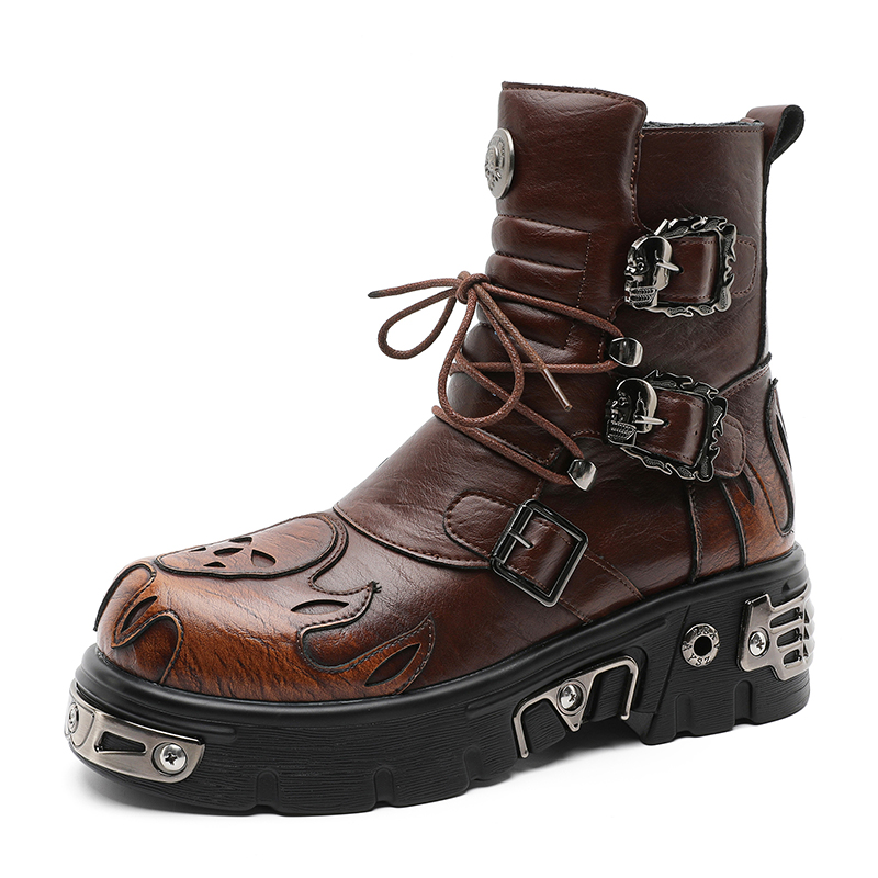 Punk Style Retro Cool Skull Fl - Men'S Shoes Height Increase recension och pris