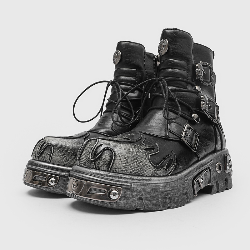 Punk Style Retro Cool Skull Fl - Men'S Shoes Height Increase recension och pris
