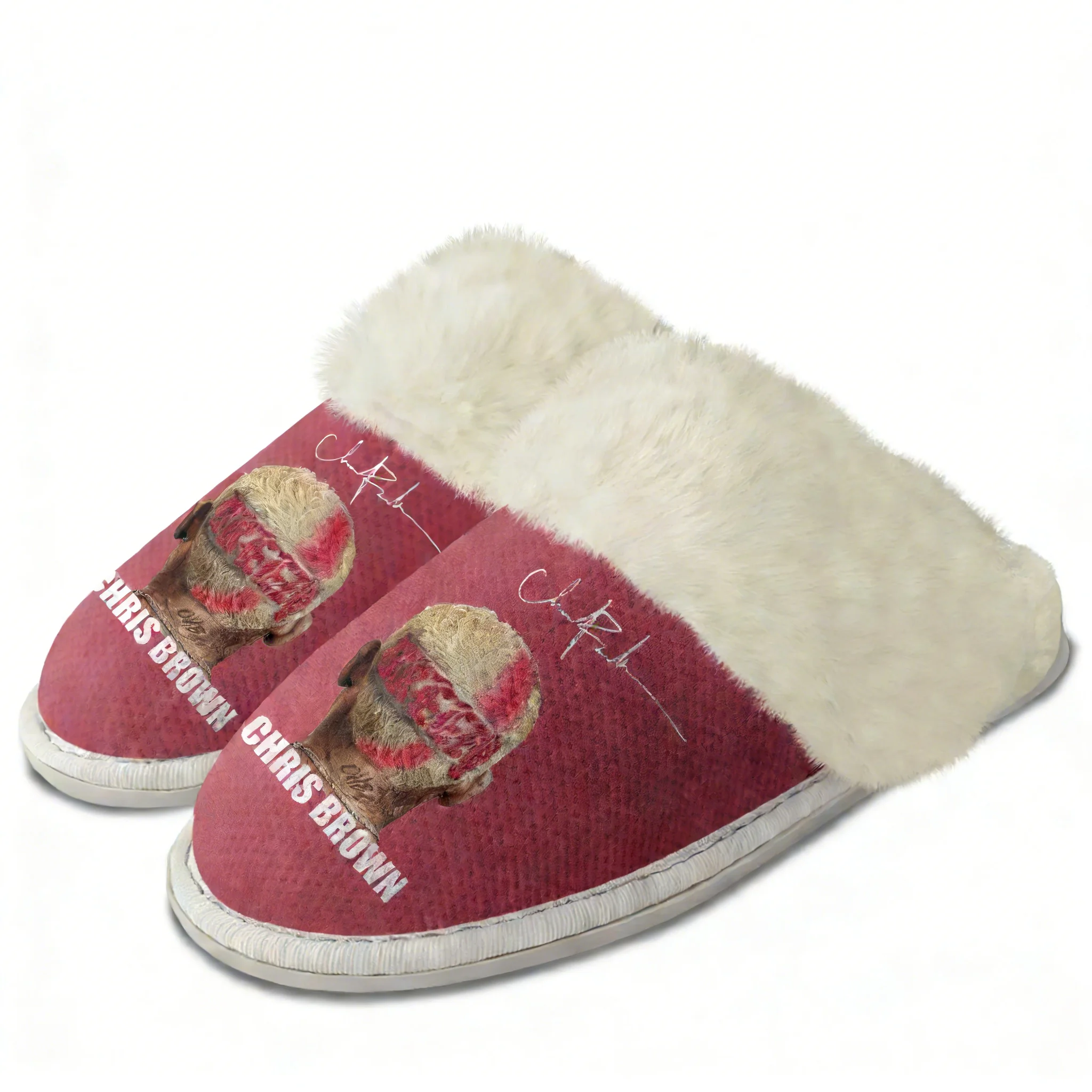 Chris Brown Plush Slippers Kee - Men Shoes For Winter recension och pris