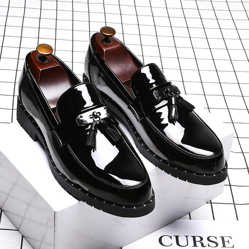 Luxury Brand Low Heeled Bright - Men Shoes Official recension och pris