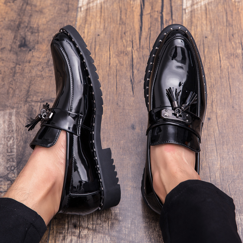 Luxury Brand Low Heeled Bright - Men Shoes Official recension och pris