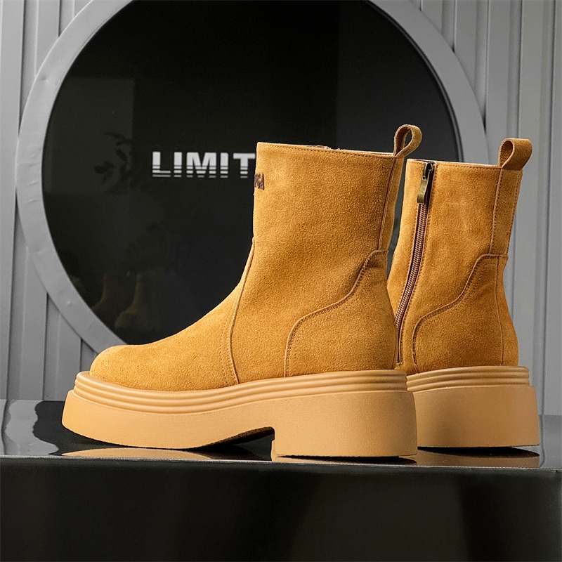 Winter Europe America Retro Th - Men'S Shoes Height Increase recension och pris