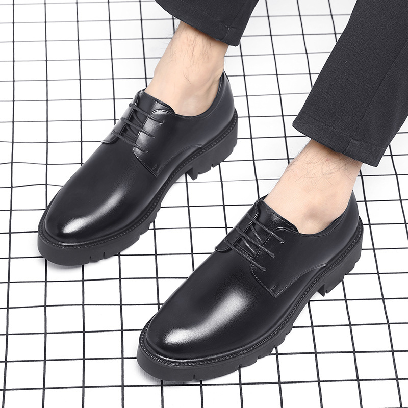Mens Black Leather Lace Up Dre - Men Shoes Official recension och pris