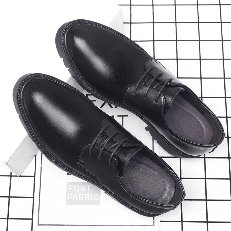 Mens Black Leather Lace Up Dre - Men Shoes Official recension och pris