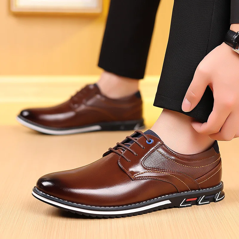 Retro Men Business Leather Sho - Men Shoes Official recension och pris