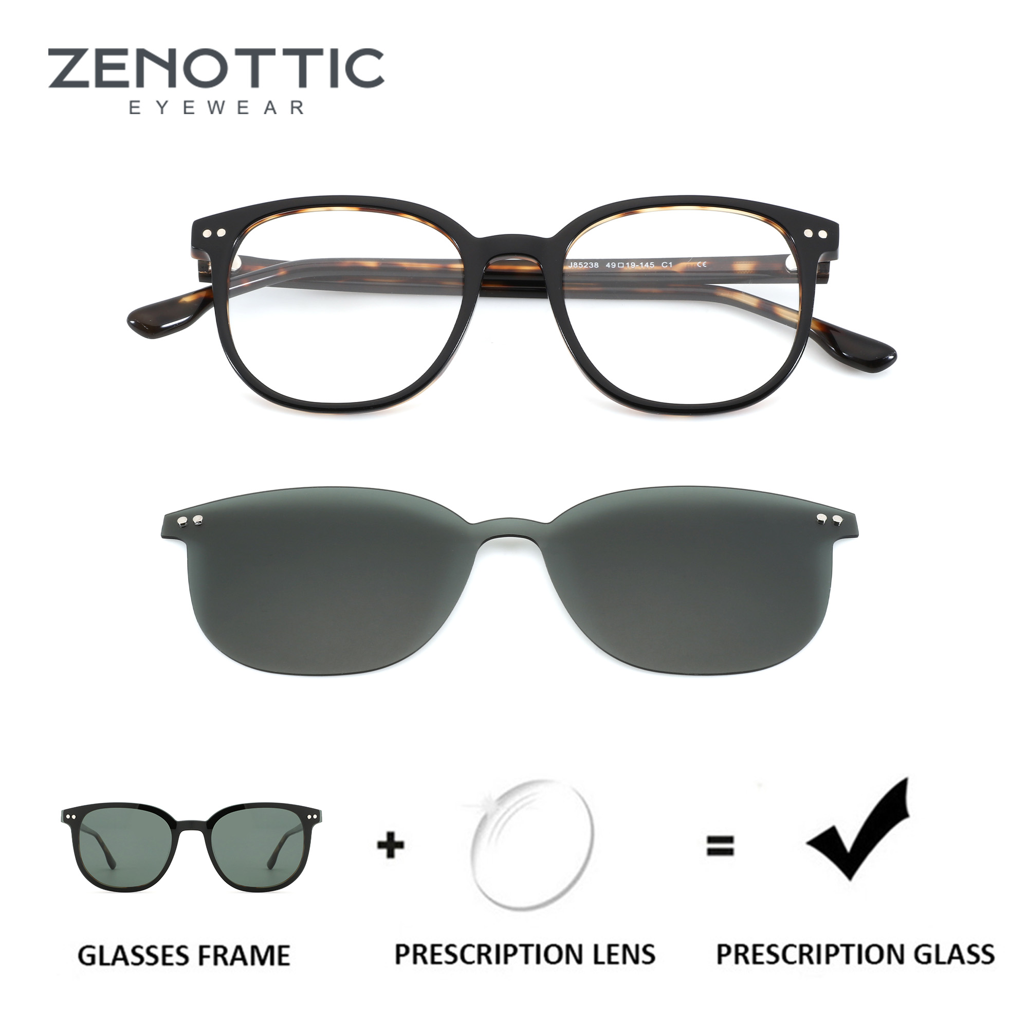 ZENOTTIC Square Acetate Magnet - Men Shoes Zegna recension och pris